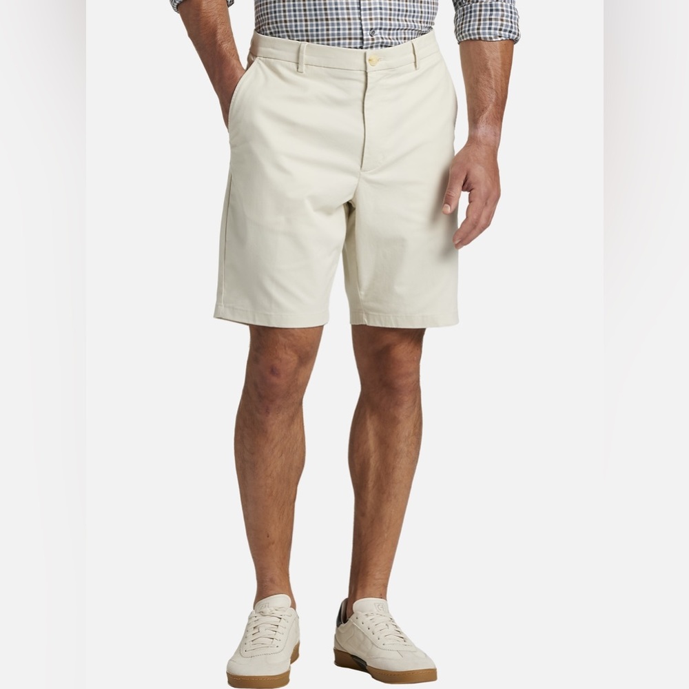 NWT Joseph Abboud Modern Fit Men‎ 40 Khaki Flat Front Casual Shorts